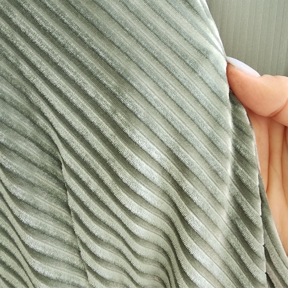 Baltic Born Sage Ribbed Fabric
